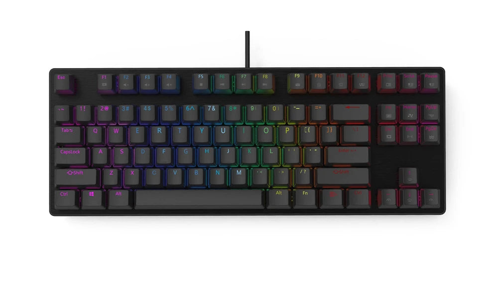 Smart Duck xs87 87 key Mechanical Keyboard 80% TKL hot swappable switch lighting effect RGB switch led type c software macro