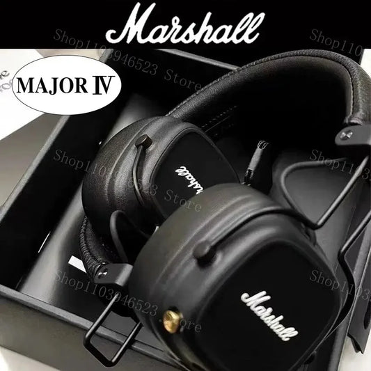 Marshall Major IV 4 Wireless Bluetooth Headphones Classic Earphones Deep Bass Foldable Pop Rock Retro Music Microphone Headset