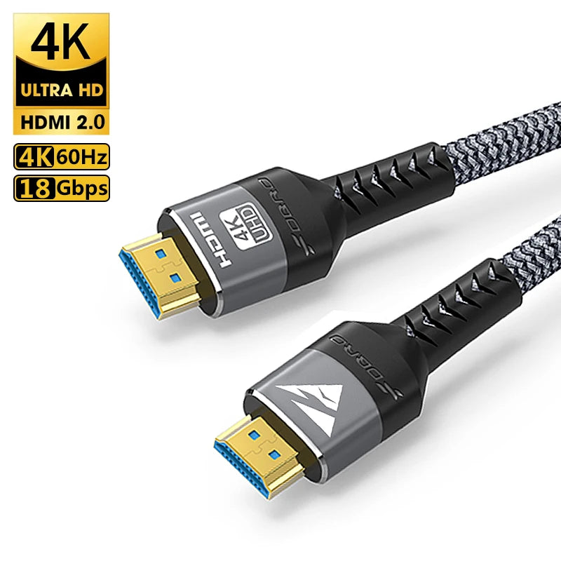 HDMI Cable 4K 60Hz HDMI-Compatible Ultra HD 1080P 120Hz High Speed Video Audio HDMI 2.0 Cable For PS4 TV Laptop Monitor Rtx3080