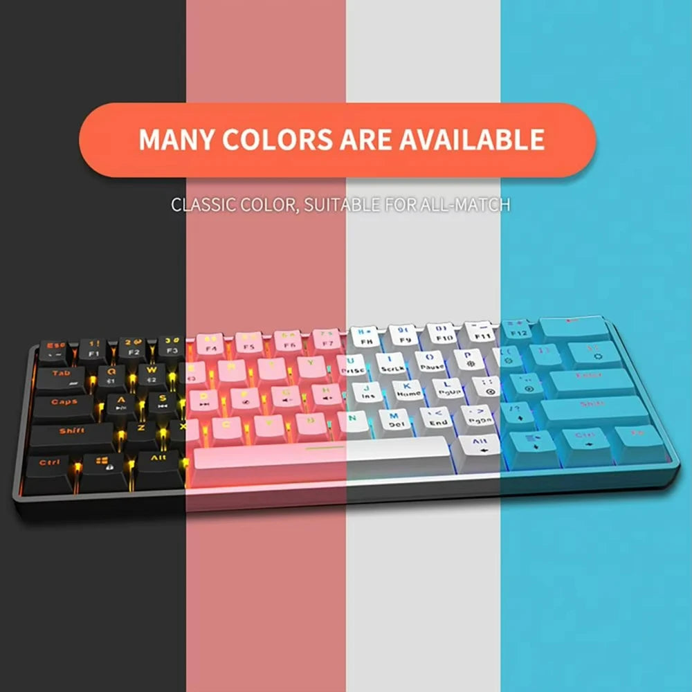 K28 Gaming Mechanical Keyboard Two Mode Wireless Bluetooth or Wired Hot Swap LED Backlit Axis Keyboard for Games and Work