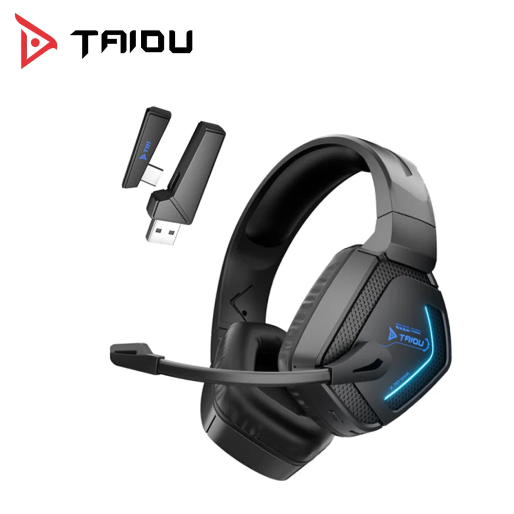 TAIDU T01 Gaming Headset High Quality Wireless Bluetooth Headphones 50mm Wired Quad-mode Earphone Gamer's Choice For PC Laptop