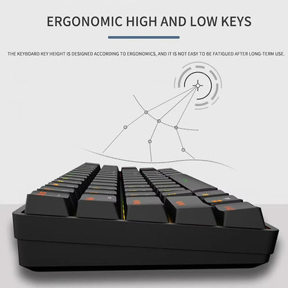 K28 Gaming Mechanical Keyboard Two Mode Wireless Bluetooth or Wired Hot Swap LED Backlit Axis Keyboard for Games and Work