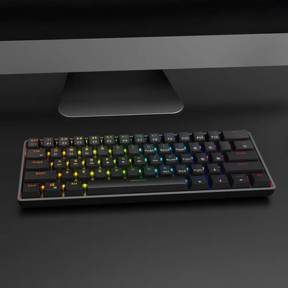 K28 Gaming Mechanical Keyboard Two Mode Wireless Bluetooth or Wired Hot Swap LED Backlit Axis Keyboard for Games and Work