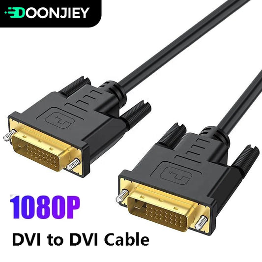 High Speed DVI Cable Male to Male DVI-D 24+1/24+5 Digital Video Cable  HD 1080P for LCD HDTV Gaming Projector Monitor 1M/1.8M