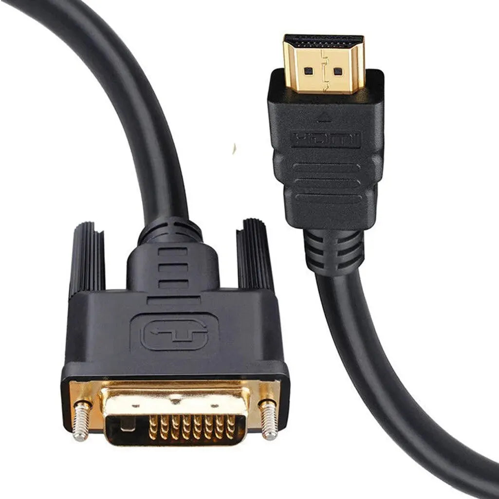 DVI To HDTV Cable HDMI To DVI Compatible Cable 1.5M 3M 1080P 3D DVI D 24 1 Pin Adapter Cables For TV BOX DVD PC Projector