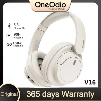 OneOdio SuperEQ V16 Wireless Bluetooth 5.3 Headphones 40mm Driver Headsets 90Hrs Playtime Over-Ear Bluetooth Headset