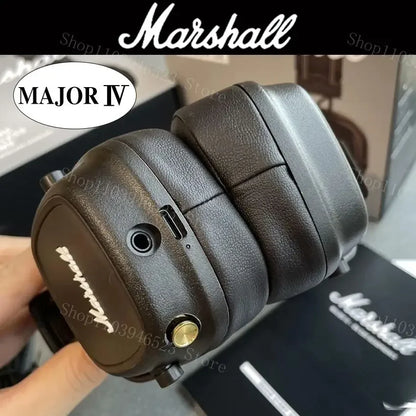 Marshall Major IV 4 Wireless Bluetooth Headphones Classic Earphones Deep Bass Foldable Pop Rock Retro Music Microphone Headset